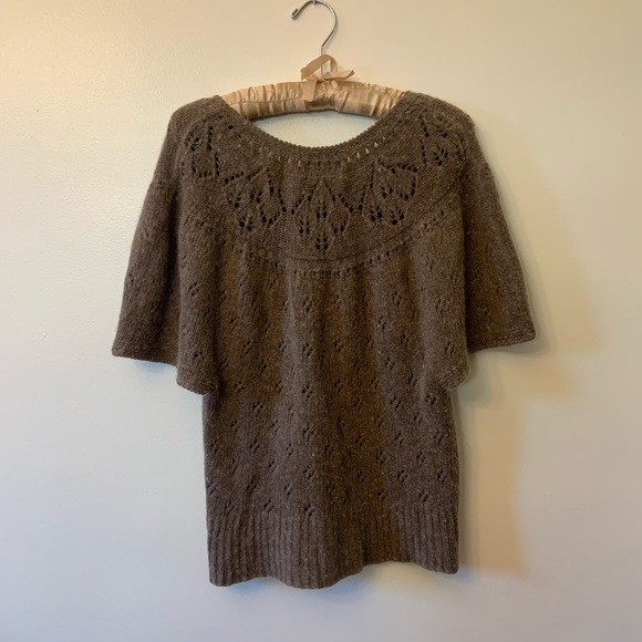 Cynthia Rowley brown knit sweater top - Picture 6 of 6